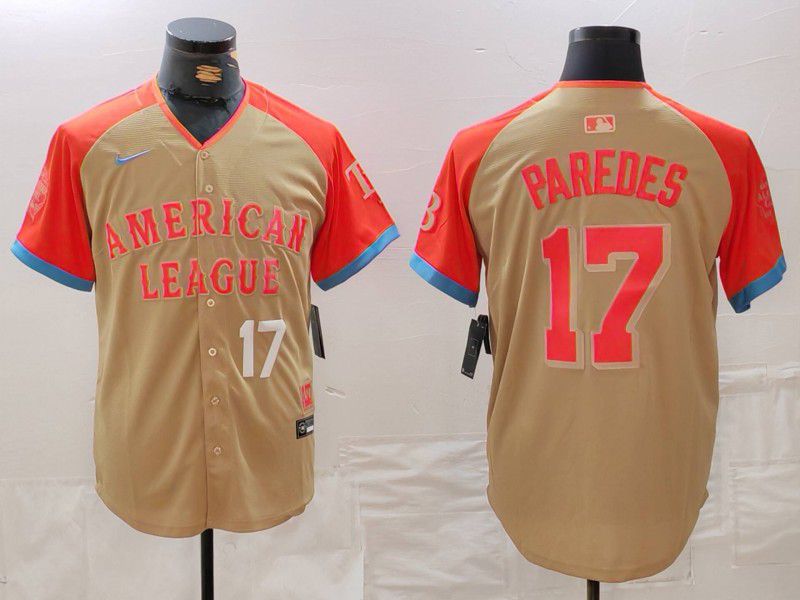 Men Tampa Bay Rays #17 Paredes Orange All star 2024 Nike MLB Jersey style 2->tampa bay rays->MLB Jersey